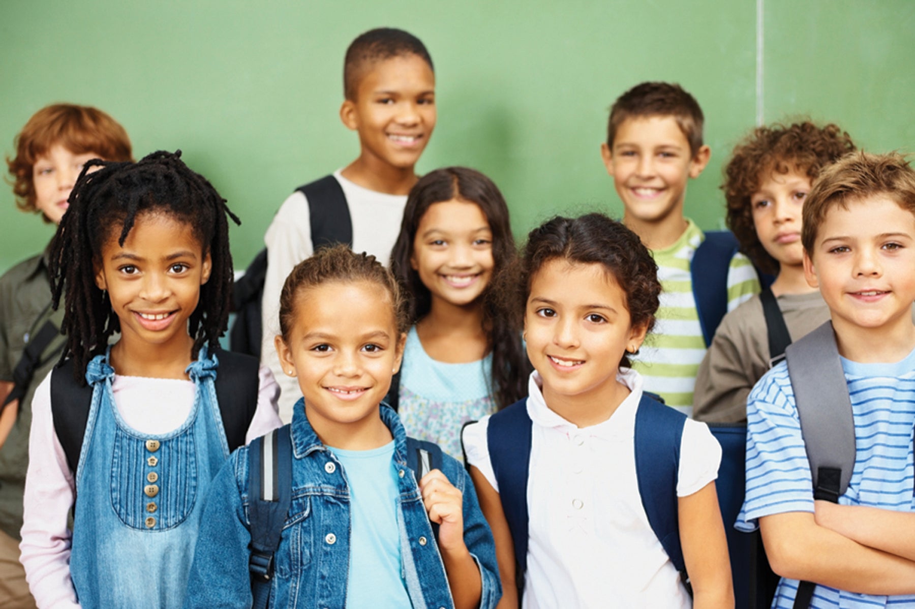 Elementary School Students Group Standing