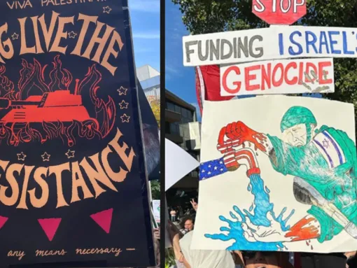 Images from rallies co-sponsored by Samidoun Seattle and SUPER UW
