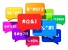 Color Speech Bubbles with censored swearing words